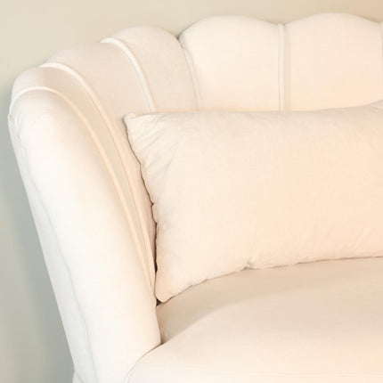 Zitbank creme velvet 135cm Belle