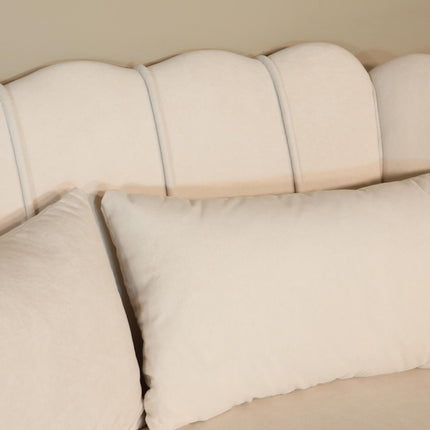 Zitbank creme velvet 135cm Belle