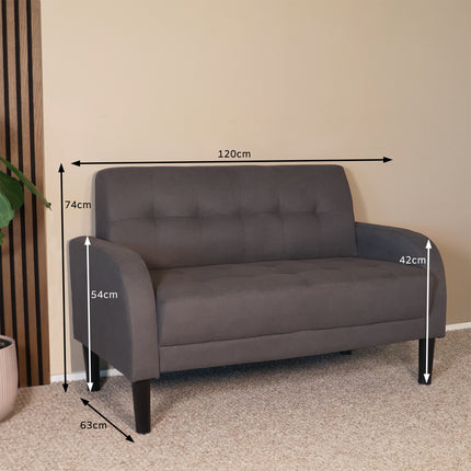 Zitbank grijs stof 120cm Ghislaine