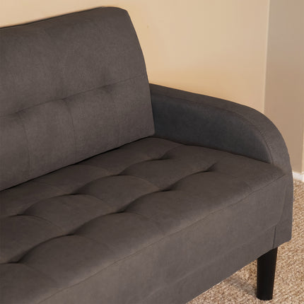Zitbank grijs stof 120cm Ghislaine