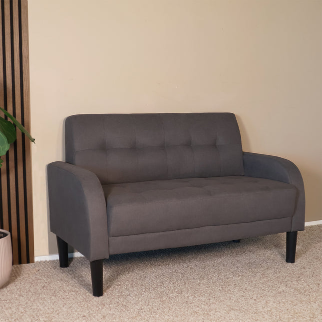 Zitbank grijs stof 120cm Ghislaine