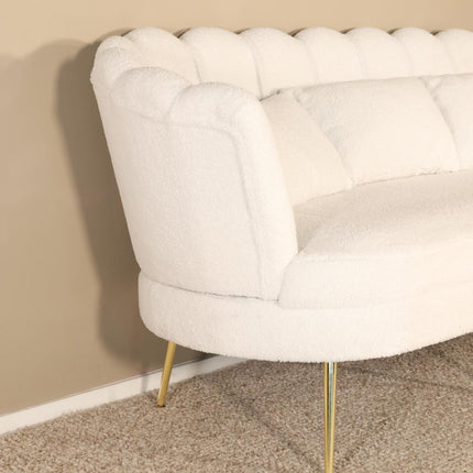 Zitbank wit teddy 180cm Belle