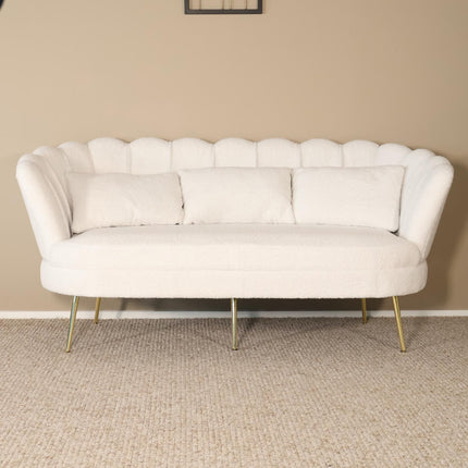 Zitbank wit teddy 180cm Belle