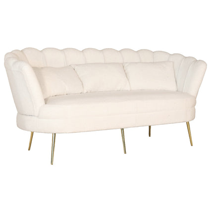 Zitbank wit teddy 180cm Belle