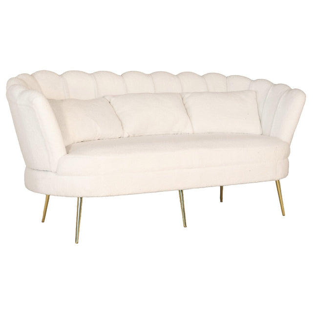 Zitbank wit teddy 180cm Belle