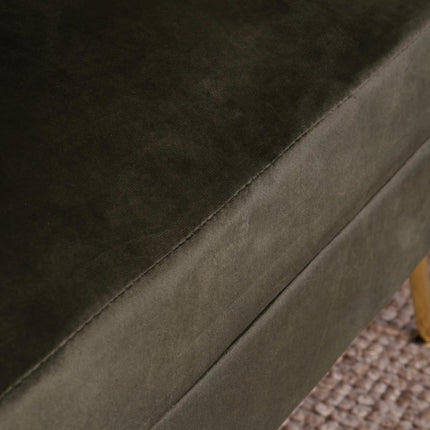 Zitbank donkergroen velvet 135cm Belle