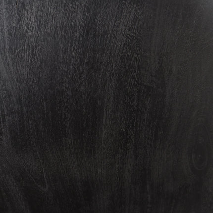 Kast industrieel mangohout Milo zwart mango hout wandkast 180cm vakkenkast mango duurzaam